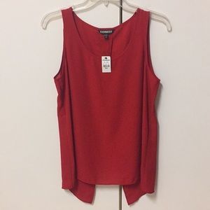 Express brand red open back tank top!